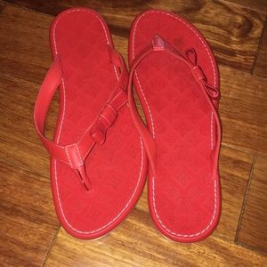 Louis Vuitton Red Ipanema Thong Sandals Size 40